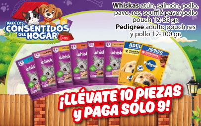 Pedigree y whiskas pouch 6 de Mayo 2026