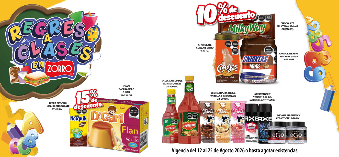 Mosaico 3 Comercial Regreso a Clases 12 de Agosto 2026 Página Web Celular