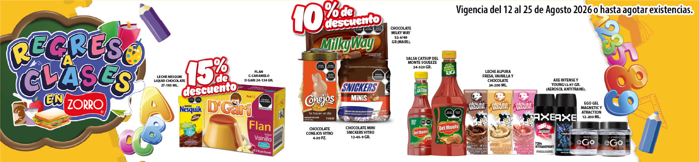 Mosaico 3 Comercial Regreso a Clases 12 de Agosto 2026 Página Web
